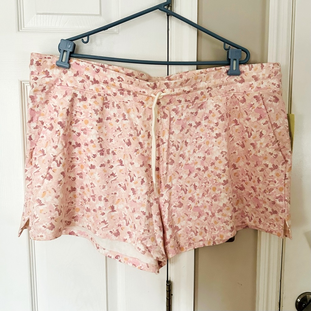 NEW All in Motion women’s French Terry Shorts light beige pink 2X  XXL 2XL